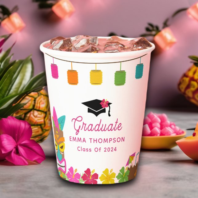 Aloha Class Of 2024 Graduation Luau Paper Cups (Creator Uploaded)
