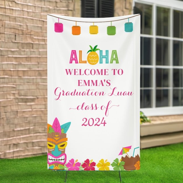 Aloha Class Of 2024 Graduation Luau Welcome Banner (Creator Uploaded)