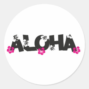 Aloha Classic Round Sticker