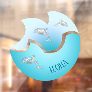 Aloha   Coastal Blue Wave Dolphins
