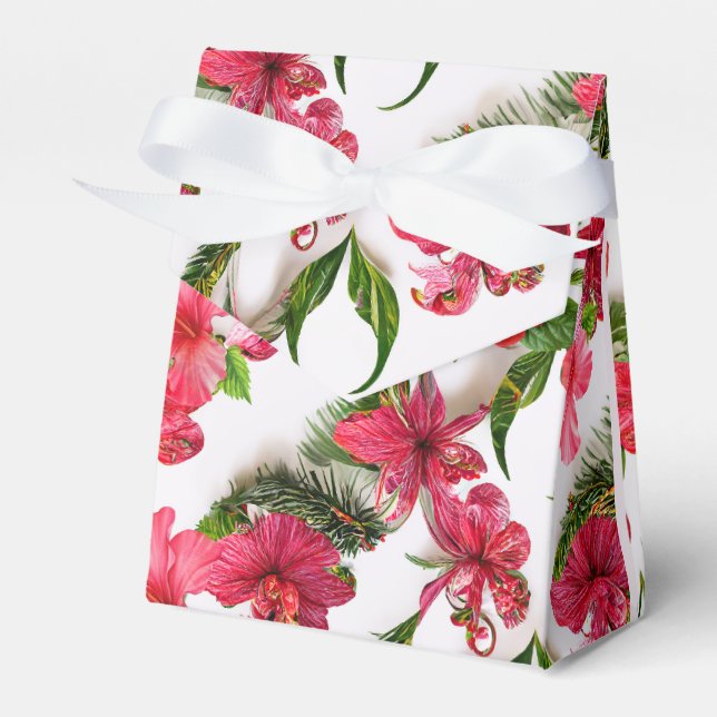 Aloha Collection Lush Vibrant Floral Botanicals Favour Box (Front Side)