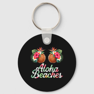 Aloha Costume Beaches Lover Funny Cocos Bra Key Ring