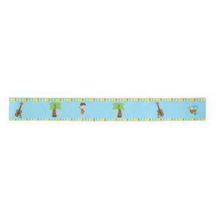 Aloha Cute Brown Hair Boy Satin Ribbon