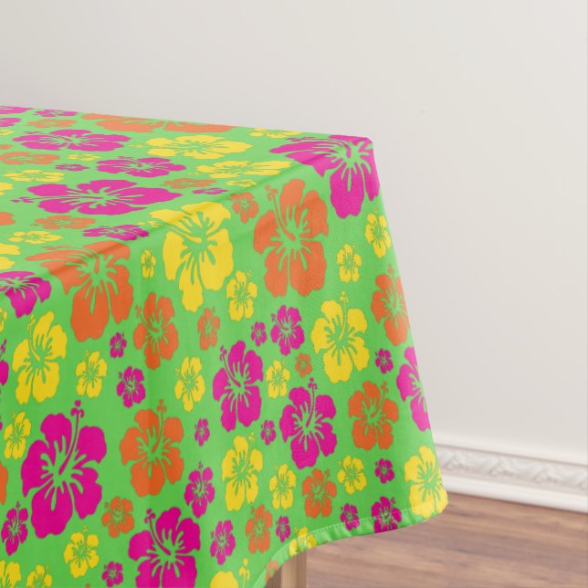 Aloha Cute Hawaiian 1st Birthday Party Theme Tablecloth (In Situ)