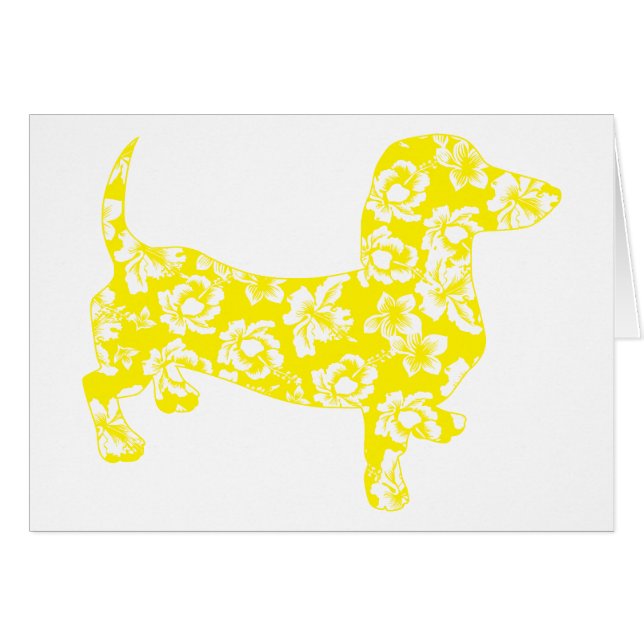 Aloha Dachshund Yellow (Front Horizontal)