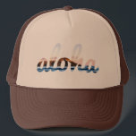 Aloha Diamond Head Trucker Hat<br><div class="desc">Aloha Diamond Head Silhouette</div>