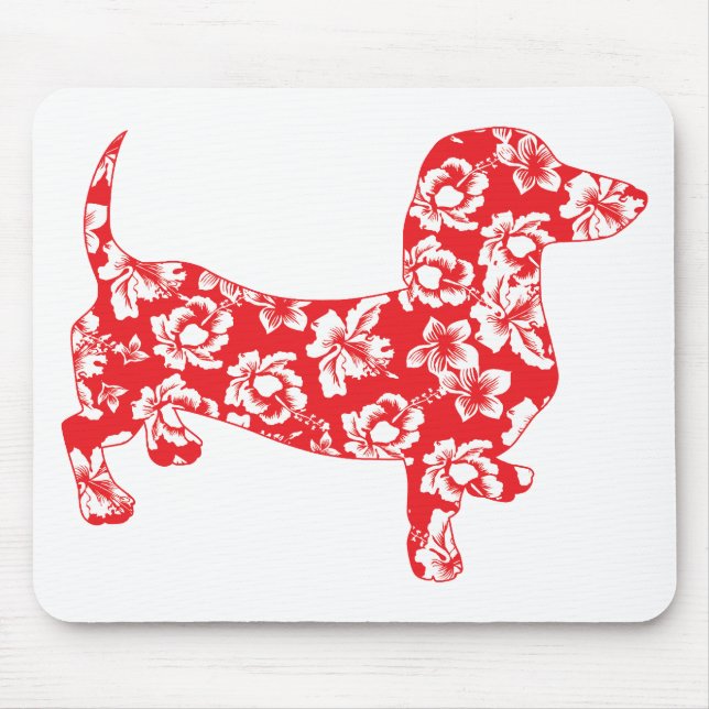 Aloha Doxie Dachshund Mouse Pad (Front)