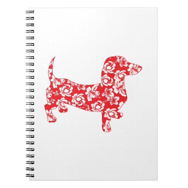 Aloha Doxie Dachshund Notebook (Front)