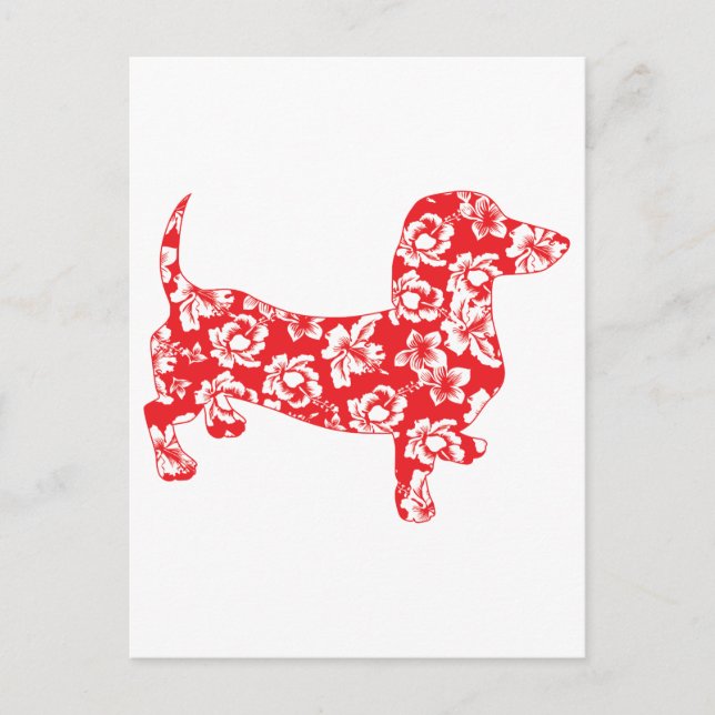 Aloha Doxie Dachshund Postcard (Front)