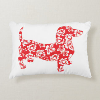 Aloha-Doxie-Red Decorative Cushion
