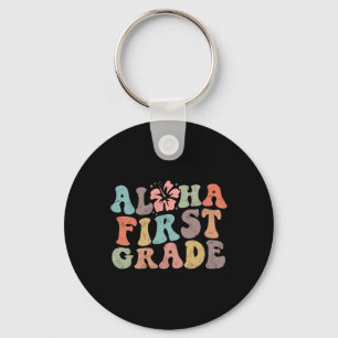 Aloha First Grade Teacher Summer Vacation Beach Ha Key Ring
