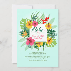 Aloha Floral Invitation