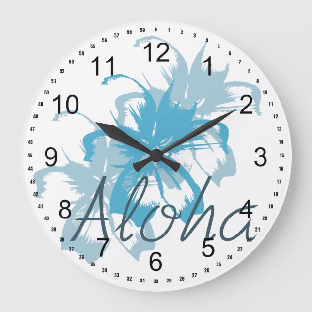 Aloha Floral Large Clock (Front)