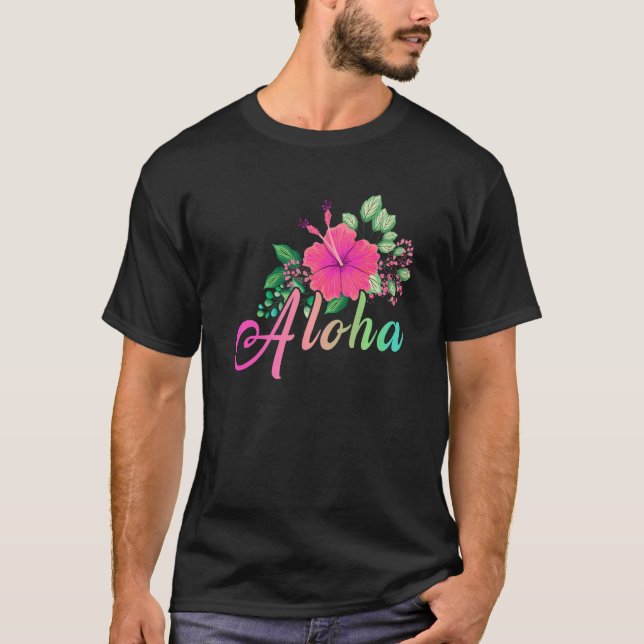 Aloha Flower  Hawaii  Hawaiian Hawaii Island Surf T-Shirt (Front)