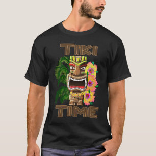 Aloha Flower Luau Tiki Time Hawaii Palm Tree Parad T-Shirt