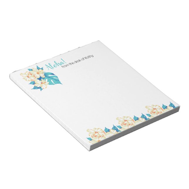 Aloha! Flowers Garden 5.5" x 6" Notepad - 40 pages (Angled)