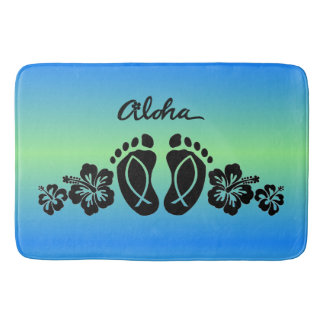 Aloha Footprints Bath Mat