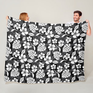 ALOHA FRIDAY (BLACK & GRAY) FLEECE BLANKET