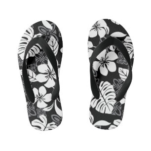 ALOHA FRIDAY (BLACK & GRAY) KID'S THONGS