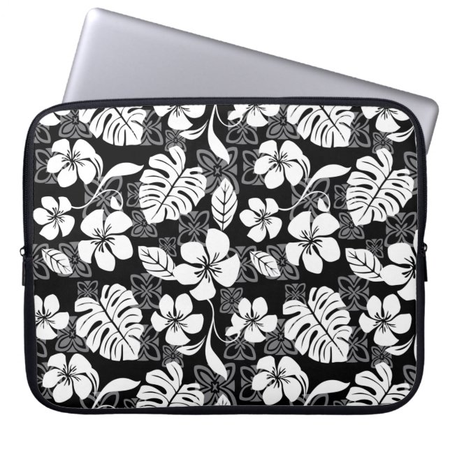 ALOHA FRIDAY (BLACK & GRAY) LAPTOP SLEEVE (Front)