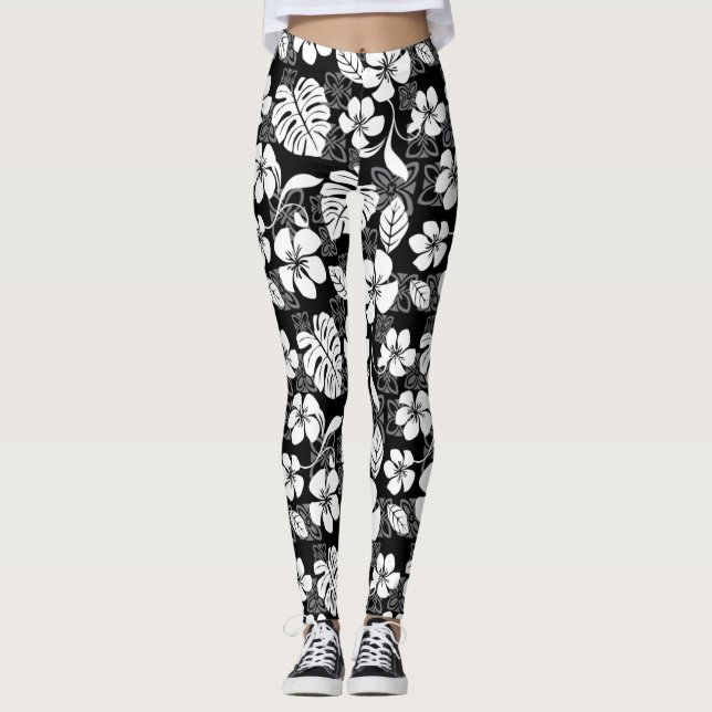 ALOHA FRIDAY (BLACK) LEGGINGS (Front)