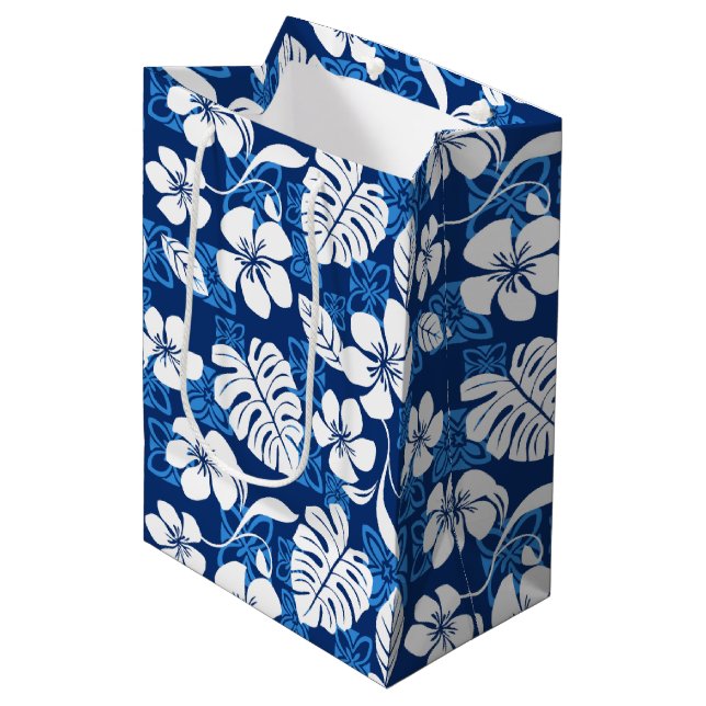 ALOHA FRIDAY (BLUE) MEDIUM GIFT BAG (Front Angled)