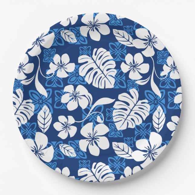 ALOHA FRIDAY (BLUE) PAPER PLATE (Front)