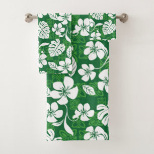 ALOHA FRIDAY (GREEN) BATH TOWEL SET