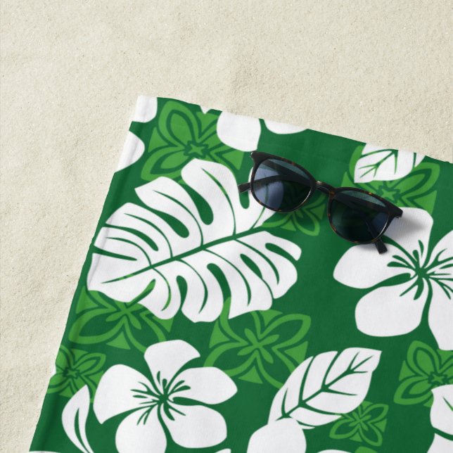 ALOHA FRIDAY (GREEN) BEACH TOWEL (In Situ)