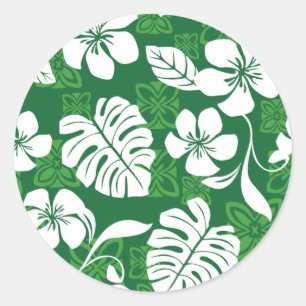 ALOHA FRIDAY (GREEN) CLASSIC ROUND STICKER