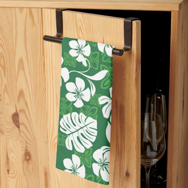ALOHA FRIDAY (GREEN) TEA TOWEL (Thirds Fold)
