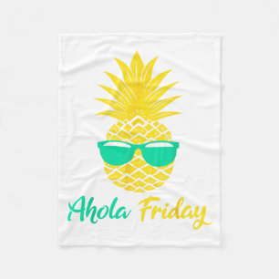 Aloha Friday Pineapple Summer Fruit Pineapple Fleece Blanket
