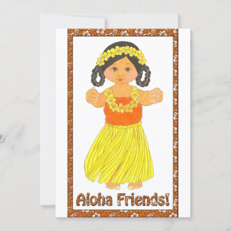 Aloha Friends Hawaiian Luau Invite