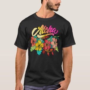 Aloha from Hawaii Cute Hibiscus Flowers Aloha Zip T-Shirt