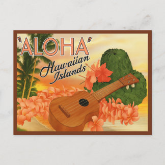 Aloha from Hawaii Holiday Postcard