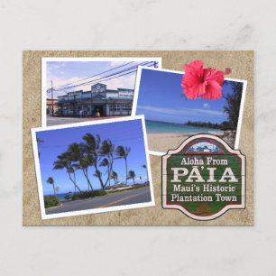 Aloha from Pa'ia Postcard