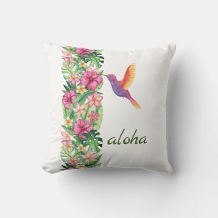 Aloha Garden Throw Pillow