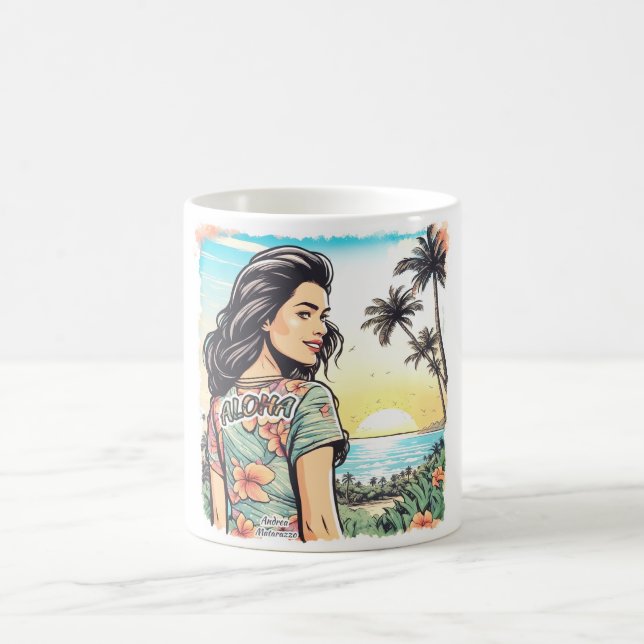 Aloha Girl Coffee Mug (Center)