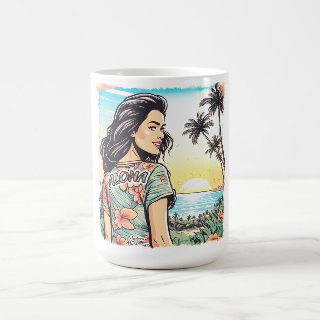 Aloha Girl Coffee Mug (Center)