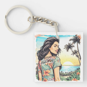 Aloha Girl Key Ring