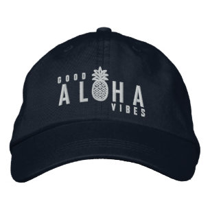 Aloha Good Vibes Embroidered Hat