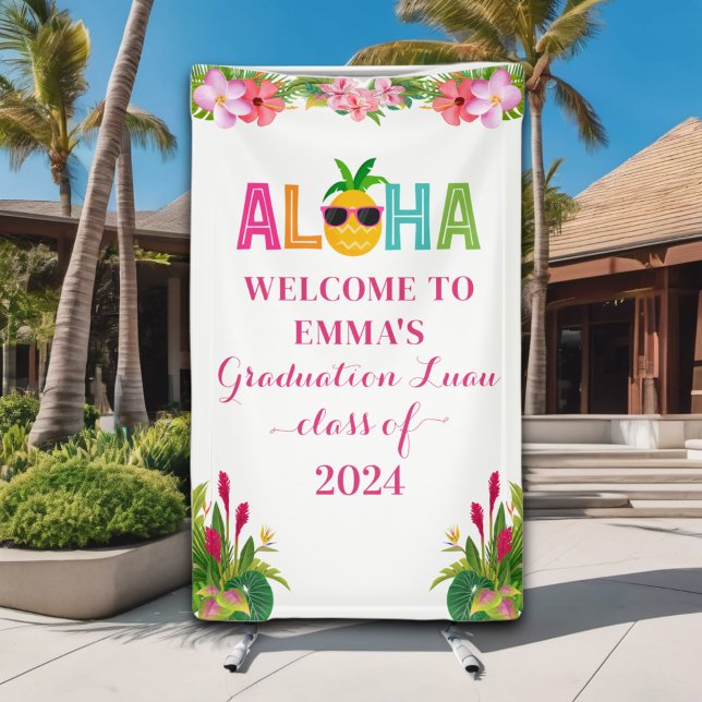 Aloha Graduation Luau Class Of 2024 Banner (Creator Uploaded)