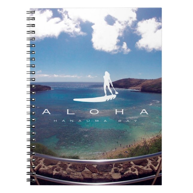 Aloha Hanauma Bay Hawaii Surfing Notebook (Front)