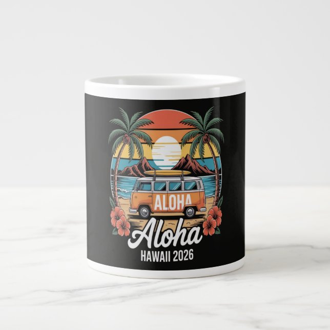 Aloha Hawaii 2026 Large Coffee Mug (Front)