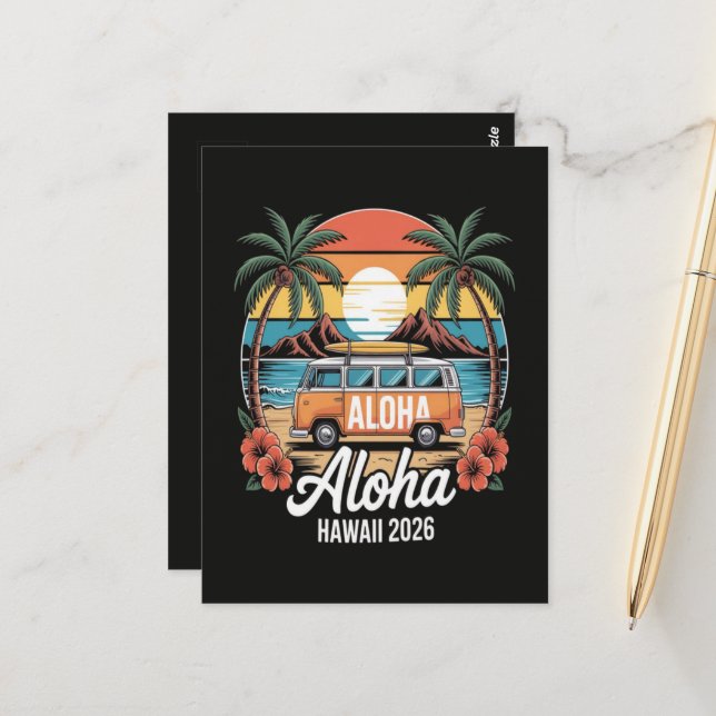 Aloha Hawaii 2026 Postcard (Front/Back In Situ)