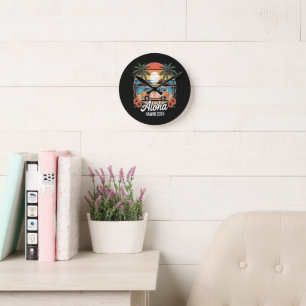 Aloha Hawaii 2026 Round Clock