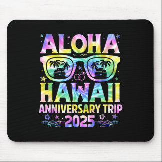 Aloha Hawaii Anniversary Trip 2025 Couple Matching Mouse Pad