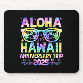 Aloha Hawaii Anniversary Trip 2025 Couple Matching Mouse Pad