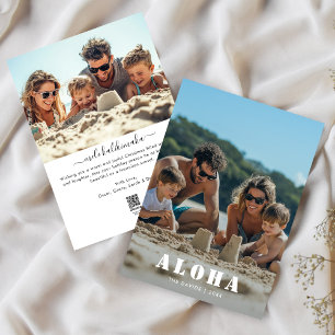 Aloha Hawaii Beach Christmas Photo Mele Kalikimaka Holiday Card
