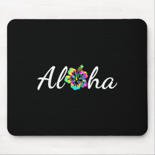 Aloha Hawaii Beach Hawaiian Island Tie Dye Surfboa Mouse Pad